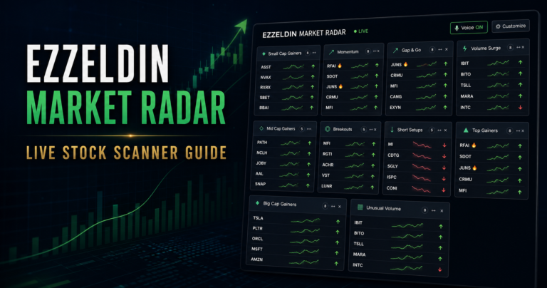 Ezzeldin Market Radar live stock scanner dashboard guide